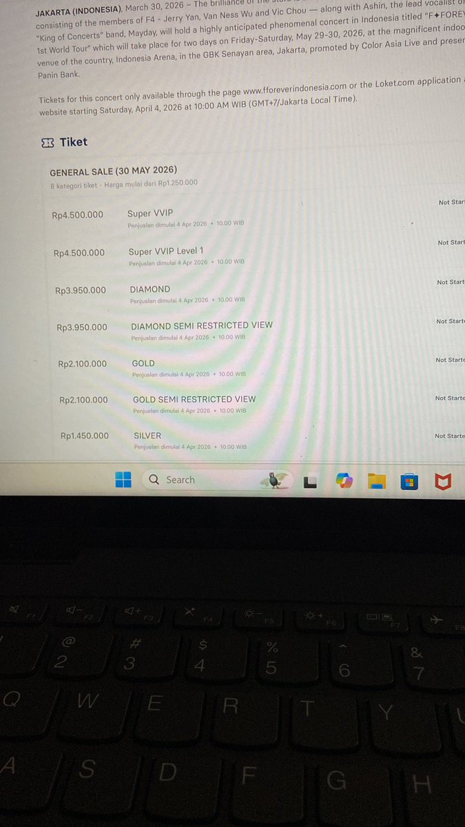 Yg mau dibantu war tiket F4 boleh dm yaa! Bisa pakai data kalian sendiri dan selfpayment🤗❤️

Wts wtb f4 in jakarta