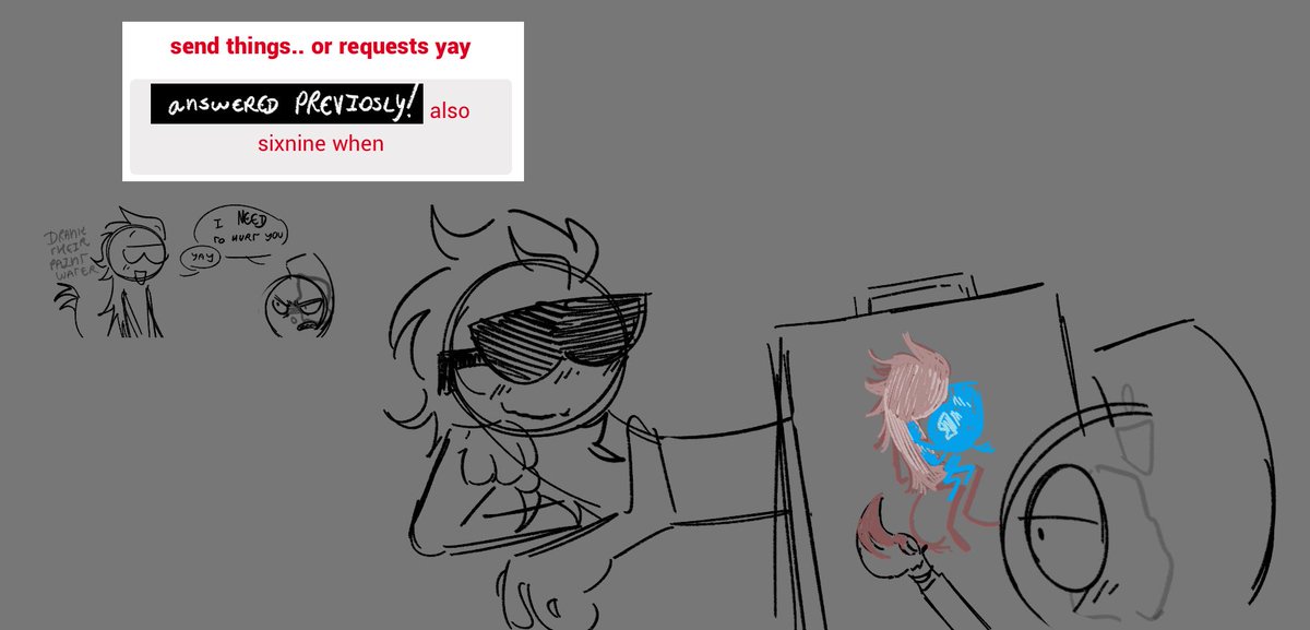 bottom_spoon's tweet photo. i like to think theyre freak4freak in the “ s1x needs a muse to draw porno and n1ne is way too happy to volunteer for this to be normal ” way https://t.co/HtaYqgtStp