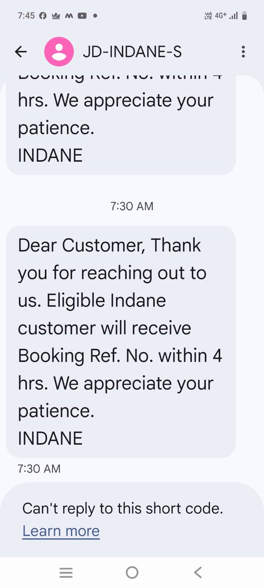 arnabofficial08's tweet photo. Booked LPG refill on 26 March 2026 via Indane sondhi gas service,but still hv nt received the booking reference no.Earlier, I usd to get it within 8 hours, and this delay message continued for 6 days.  
Yet not get@indane_gas @HardeepSPuri https://t.co/rDRGFpZ8DA