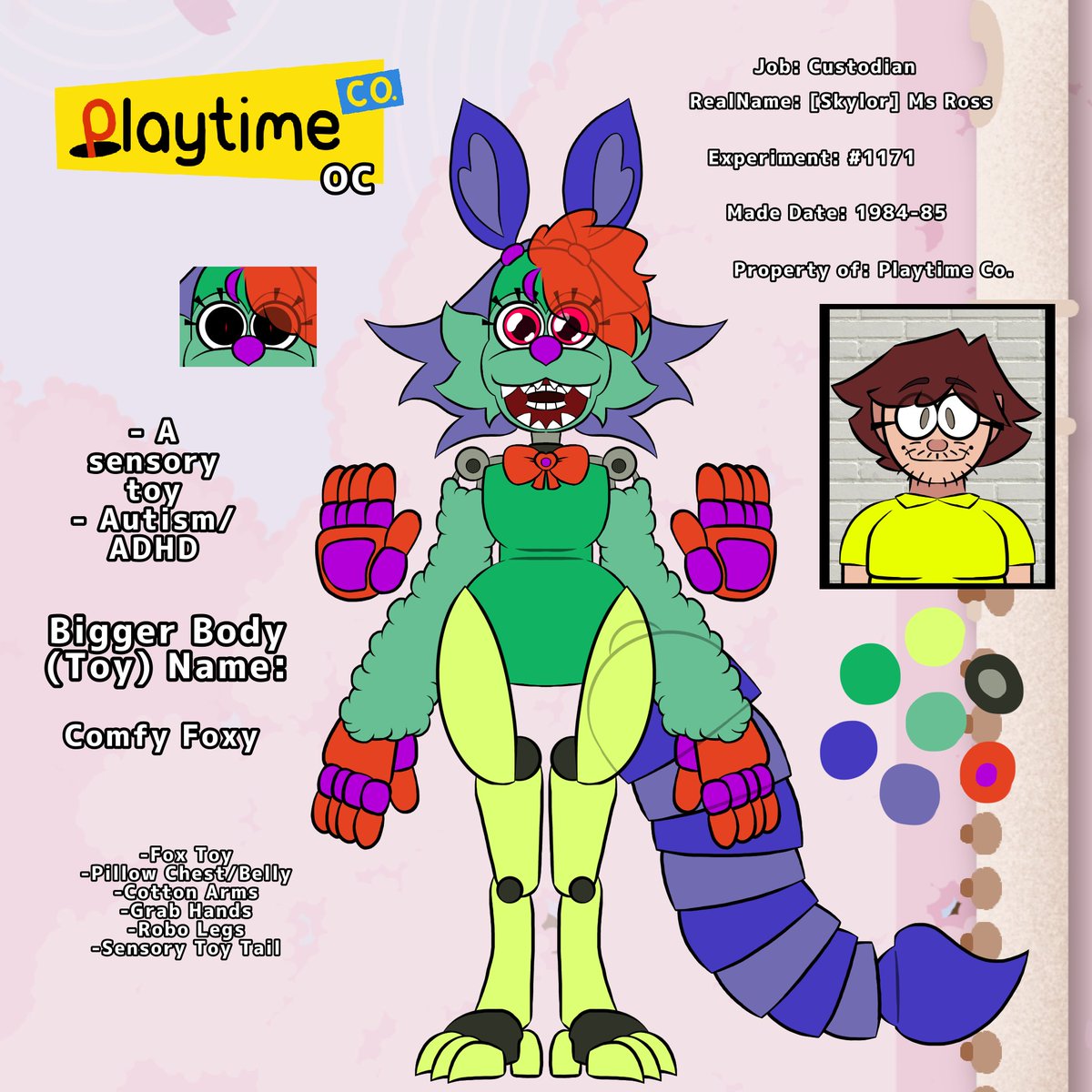 I updated my Poppy Playtime OC
ComfyFoxy(BiggerBody) [Skylor]Ross

#PoppyPlayTimeOC