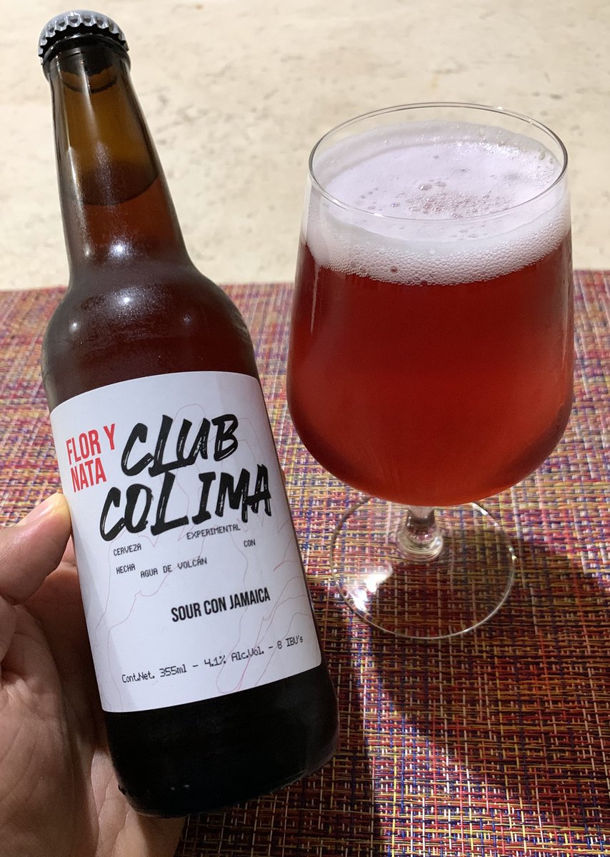 arreguin_chucho's tweet image. Tasting. 
Club Colima, una cerveza sour con flor de jamaica elaborada por Cervecería Artesanal de Colima 🇲🇽 
#CraftBeer #MexicanCraftbeer #CervezaArtesana #Beers #beertime #beerlover