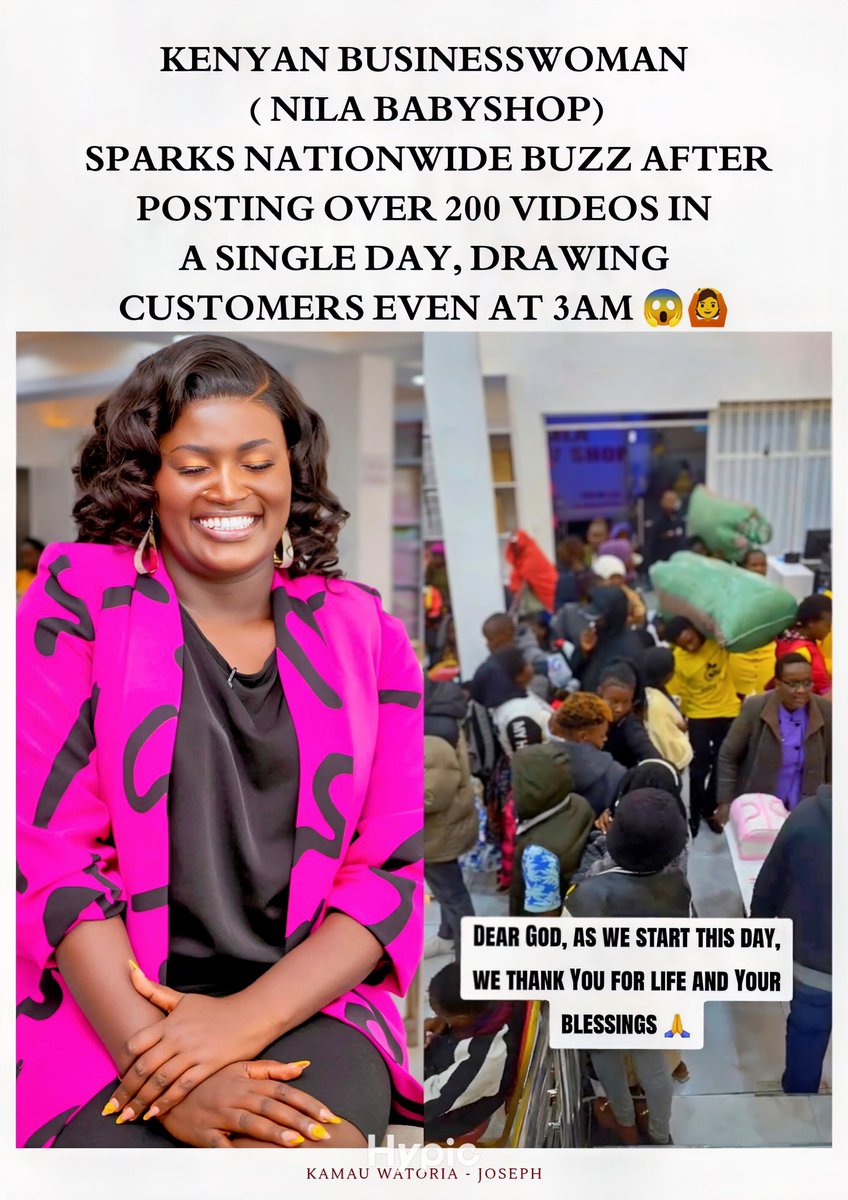 k_watoria's tweet photo. A Kenyan entrepreneur has gone viral after posting +200 videos about her business in a single day. The strategy paid off, drawing huge attention and even customers showing up as early as 3AM. Her story highlights the power of consistency &amp; social media in growing a business fast. https://t.co/ygM5WoW2Ty