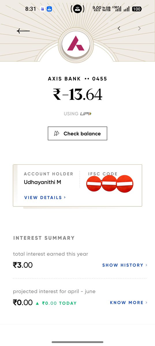 RockerUdhai's tweet photo. @AxisBank @AxisBankSupport  this is the worst bank to have as  an Personal banking account today ,I am checking my account it's showing in negative where it is supposed to have at least 500 rs ,upon checking the bank has charged multiple Tax ? This is unacceptable. https://t.co/eA7pN45fxj