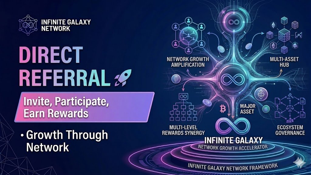 Galaxy_Protoco's tweet image. Strong ecosystems reward builders.

Infinite Galaxy introduces Direct Referral Incentives:

👤 Invite participants
💰 Earn protocol rewards
🚀 Accelerate ecosystem growth

Participation becomes momentum.

#InfiniteGalaxy #Web3