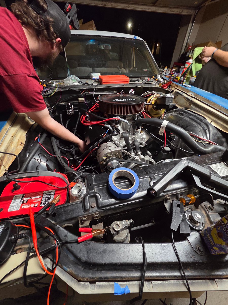 Friday night with the boys working on the El Camino 🍻