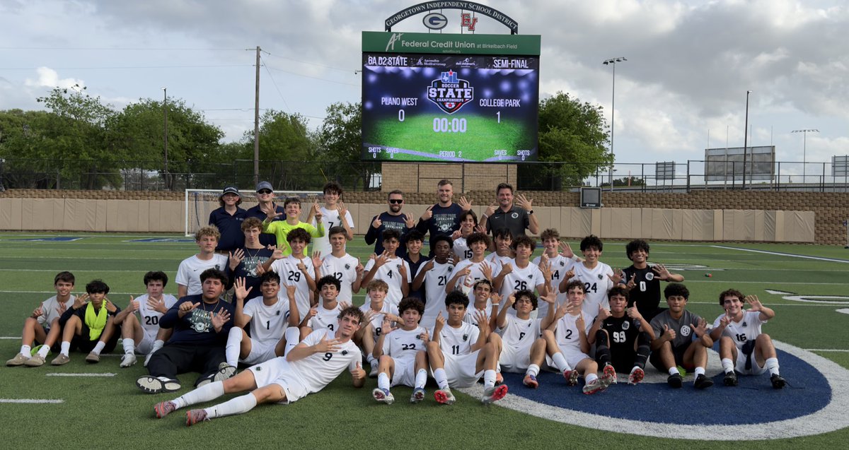 TWCPSoccer's tweet photo. The Cavaliers are headed to the State Final!

College Park -  1
Plano West - 0

We’ll face Summer Creek for the state title at 6:30 on Saturday in Georgetown. https://t.co/7GUndvNrpy
