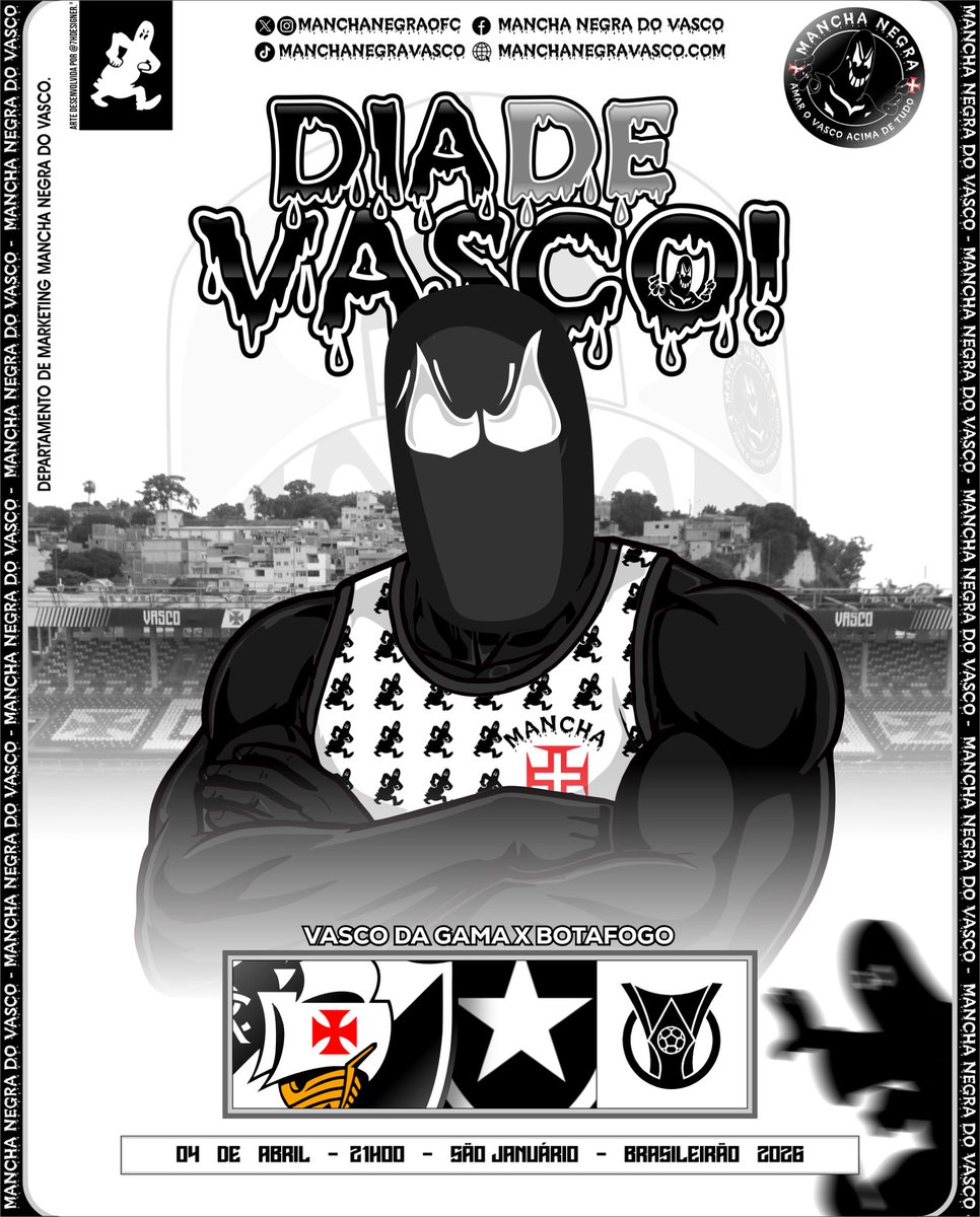 💢🤙🏼 TODOS OS CAMINHOS TE LEVAM PARA BARREIRA DO VASCO!

Vamos juntos com o Vasco da Gama em busca de mais uma vitória! 
Vem pra Mancha, vem pra sede, vem pro muro, VEM PRA CURVA! 

🏳️ MANCHA NEGRA VESTE BRANCO!

Amar o Vasco acima de tudo, desde 1999!