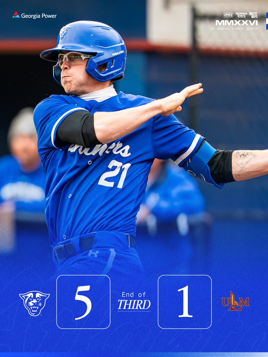 GSU_Base's tweet image. Panthers lead after three!

#LightItBlue | #BLB