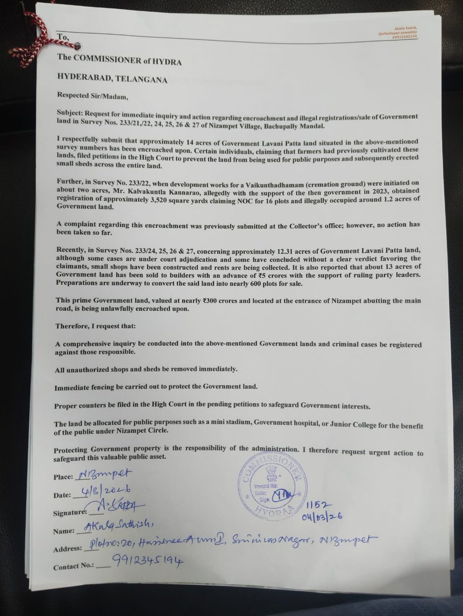 Akula Sathish BJP tweet media