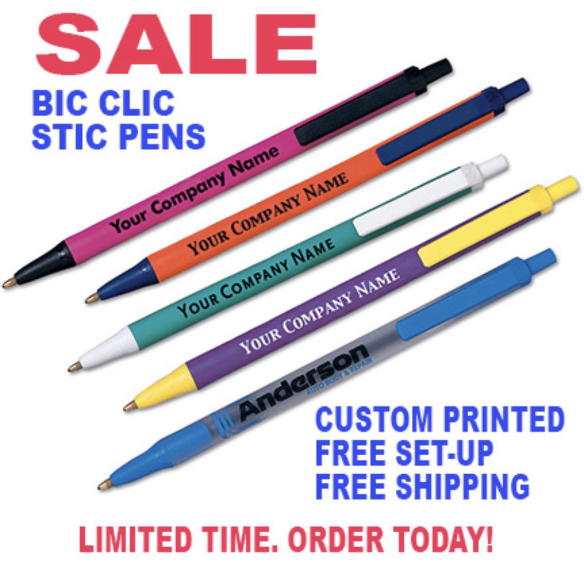 Custom Printed Bic Clic Stic pens! Free shipping. Free set-up.
Right here: ✔️. thediscountprinter.com/biccs/
#marketing #branding #office