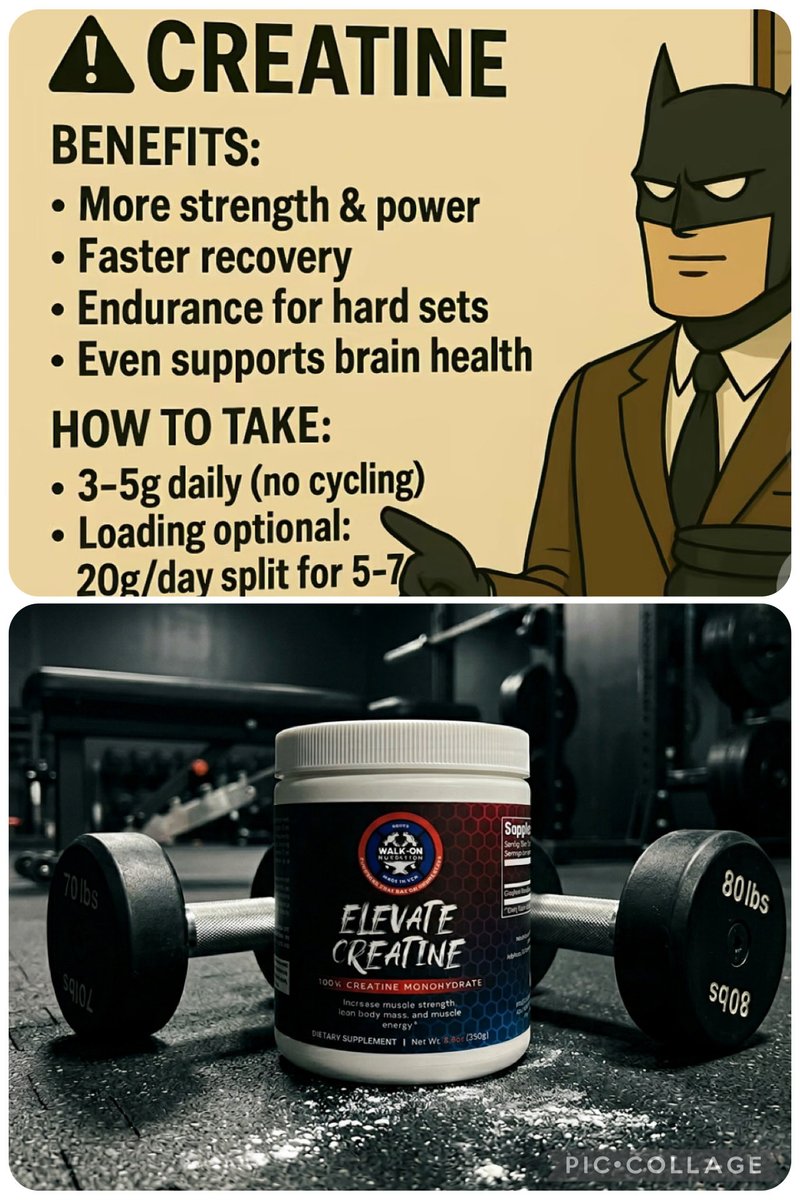 WalkOnNutrition's tweet photo. 💊 Supplements that actually WORK.

No shortcuts. No magic powders turning you into a superhero overnight.

At WalkOn Nutrition, we keep it real:
➡️ You put in the work — we help you maximize it

Whey protein. Creatine. Essentials that deliver.

Shop now: https://t.co/bmQDbhY80G https://t.co/CbdnHqqgdh