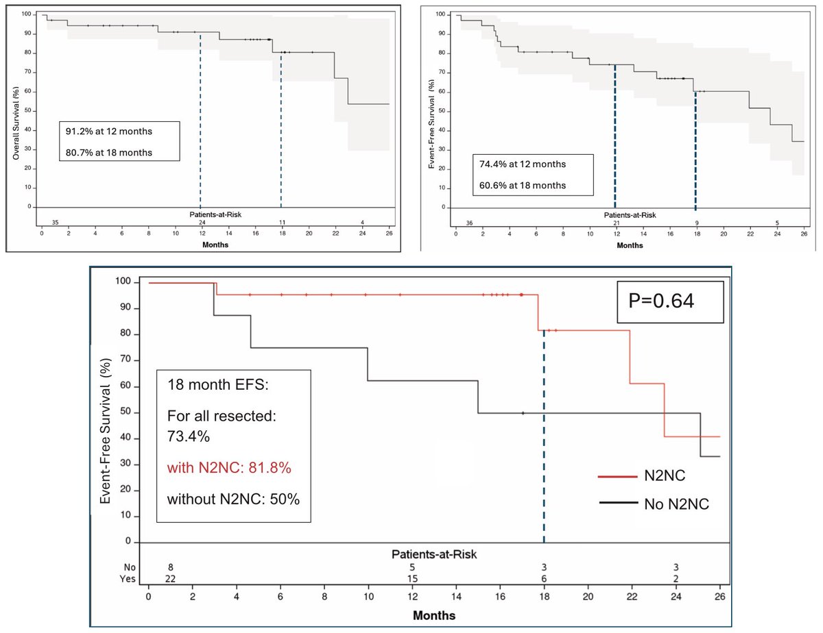 diegoadiazg's tweet image. 🫁 CHIO3: Chemo + Durvalumab in N2 NSCLC.

N2 clearance: 73.3%
pCR: 30%
R0: 93.3%
18-mo EFS: 60.6%
Feasible, low toxicity, strong nodal downstaging in N2+ disease.

📖 Lung Cancer
DOI 👉🏻 doi.org/10.1016/j.lung…

#CánCare #NSCLC #Immunotherapy #lcsm