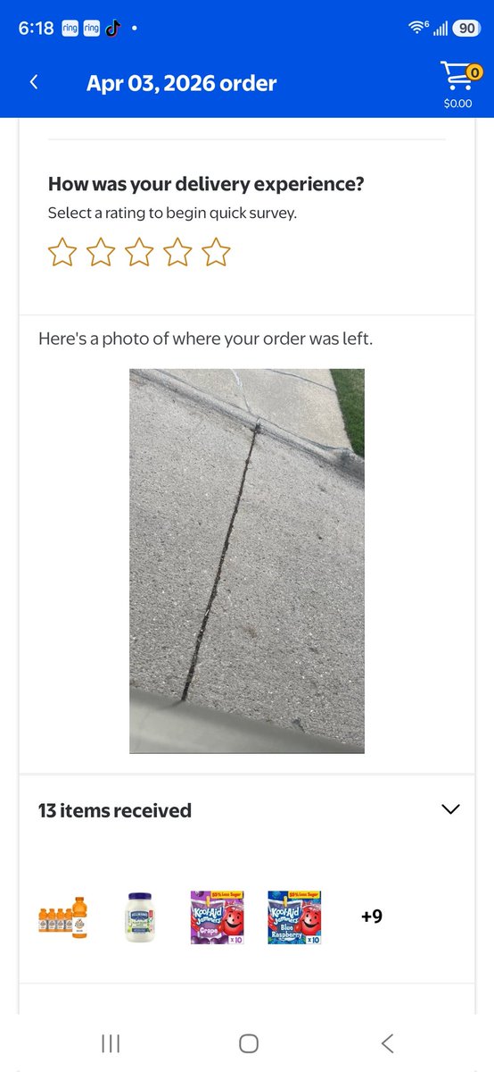 Slim_Tito's tweet photo. @walmarthelp @walmart I now have to wait up to 10 days for a refund after your delivery driver stole my ORDER!!!! https://t.co/QlQX1nPtfm