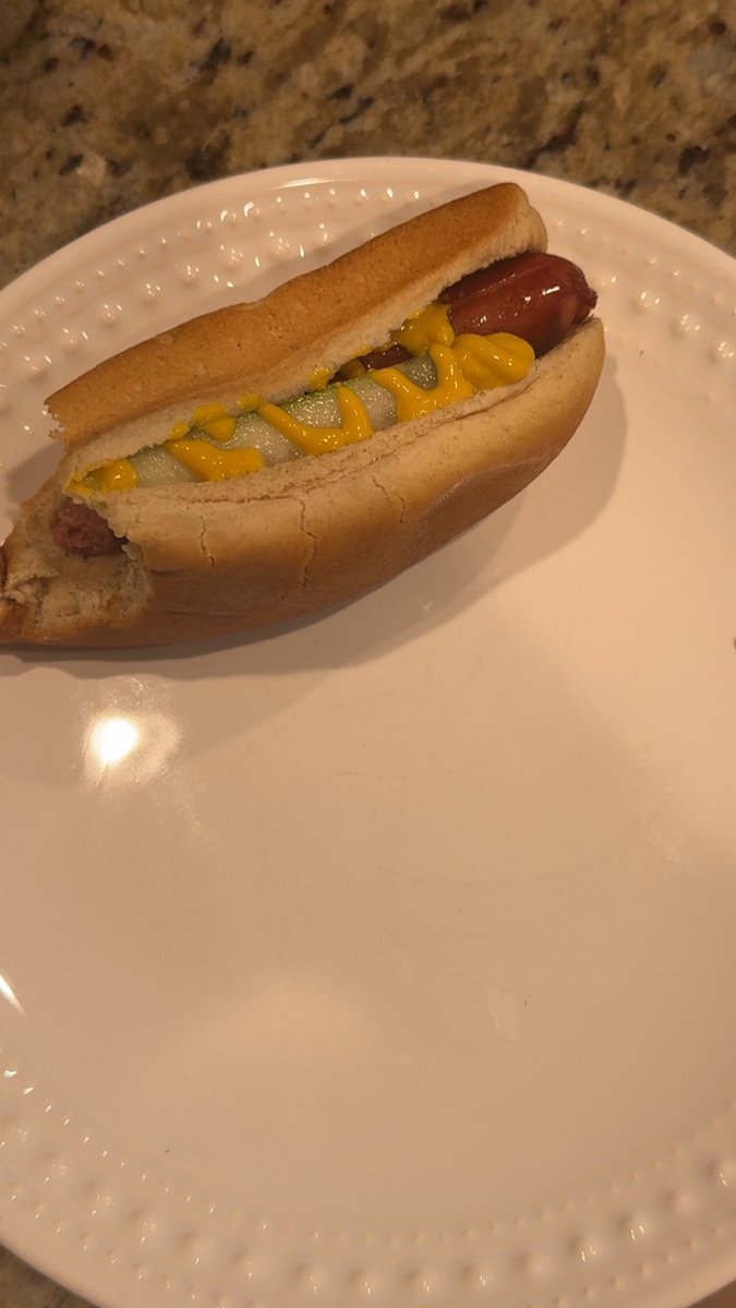 GallusDave's tweet image. Could be behind the curve in this one. Pickle spear in hot dog. #bigfan