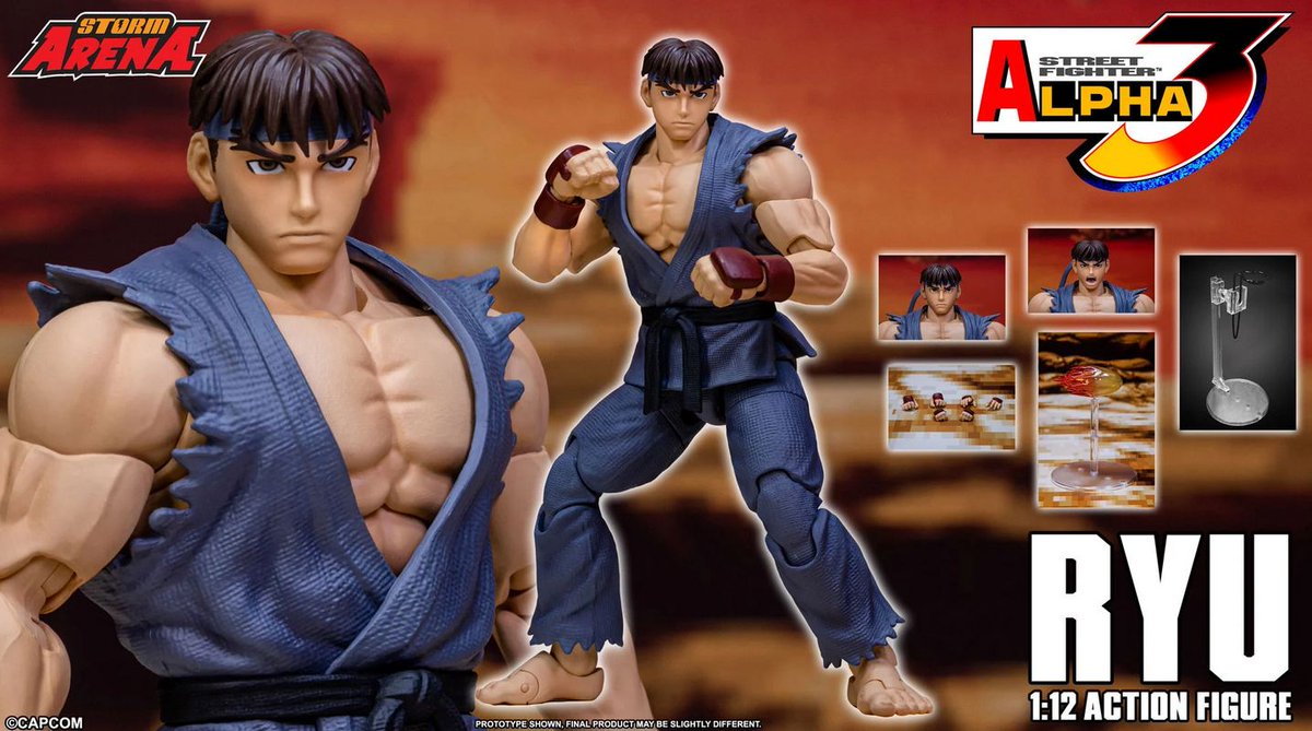 Street Fighter Alpha 3 Storm Arena Ryu (Black Ver.) 1/12 Scale BBTS ...