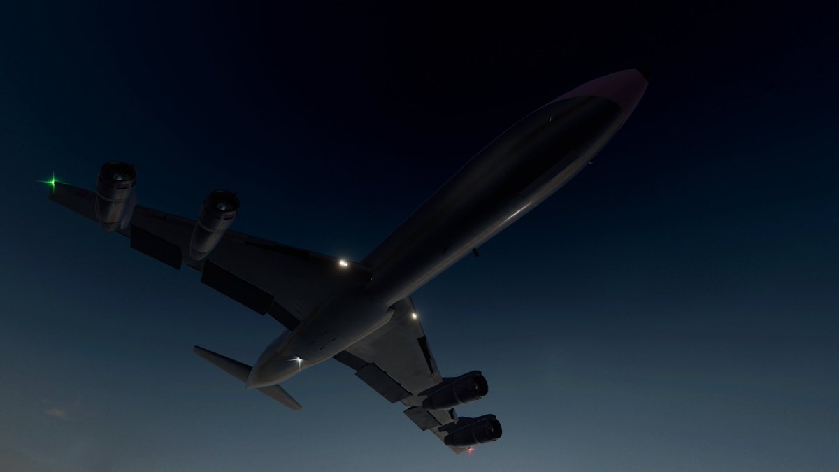 SkywardFM's tweet image. We tried the recently released 'Spring 707' by Akagu Heavy Industries for VRChat. We flew this rather detailed aircraft based on the Boeing 707 in the nighttime version of this organization's test world. #flightsim #VRChat #VRCAviation 
1/2