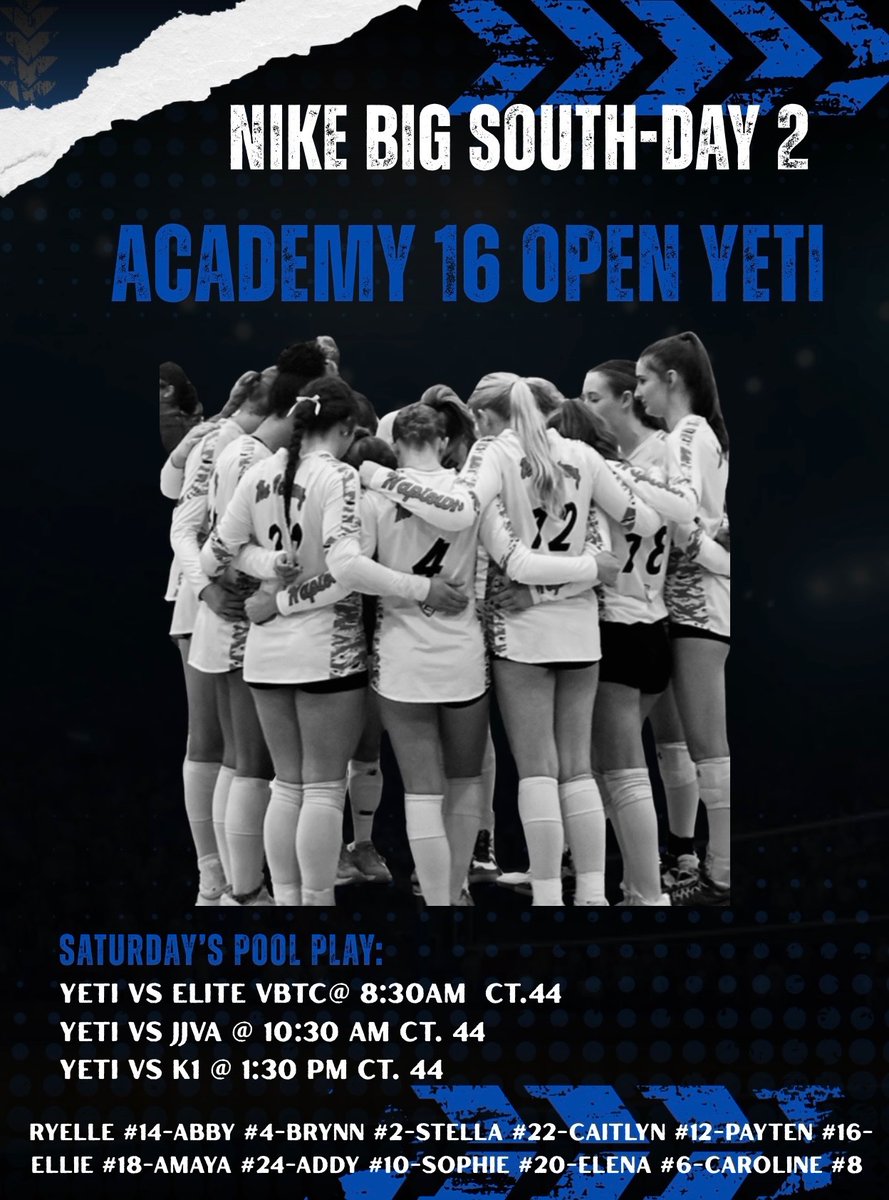stellashort28's tweet photo. Yeti on court 44 tomorrow @ 8:30, 10:30 and 1:30. Let’s GO!  #classof2028 #L/DS #22 #Academy #16Open #Yeti @TheAcademyVB @TAVCRecruiting https://t.co/XvWAYw2tV4