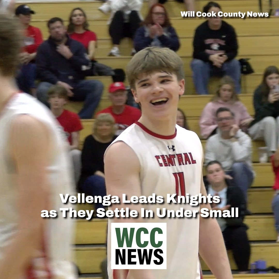 WillCookNews's tweet photo. Vellenga Leads Knights as They Settle In Under Small. By Claude Martinez.  Article link with video: https://t.co/blej0k7JAY

#wccn #wccnews #willcookcountynews #lincolnwaycentral #lincolnway https://t.co/49tqg642WR