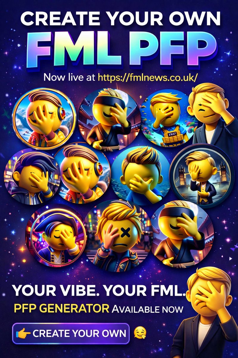 SimopLabs's tweet photo. $FML update:

your FML… your face 🤦

PFP generator is live

pick your vibe
join the chaos
👉 https://t.co/ayBLM4m781

$FML 🤦

CA: 3BHhMXMyyGGzLcTk6u5iJwTcV7eEGG9bWJrTKUttpump  #Crypto #Solana #FML #memecoin

@FMLxSOL @CryptoYeezussss @Bullrun_Gravano
@gem_detecter @deg_ape
@POIZERR @docholli @gem_insider @CryptoGerla
@cryptojourneyrs @STAYER_NG
