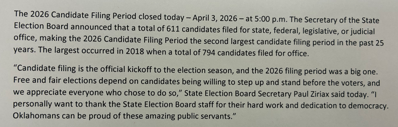 Oklahoma State Election Board tweet media