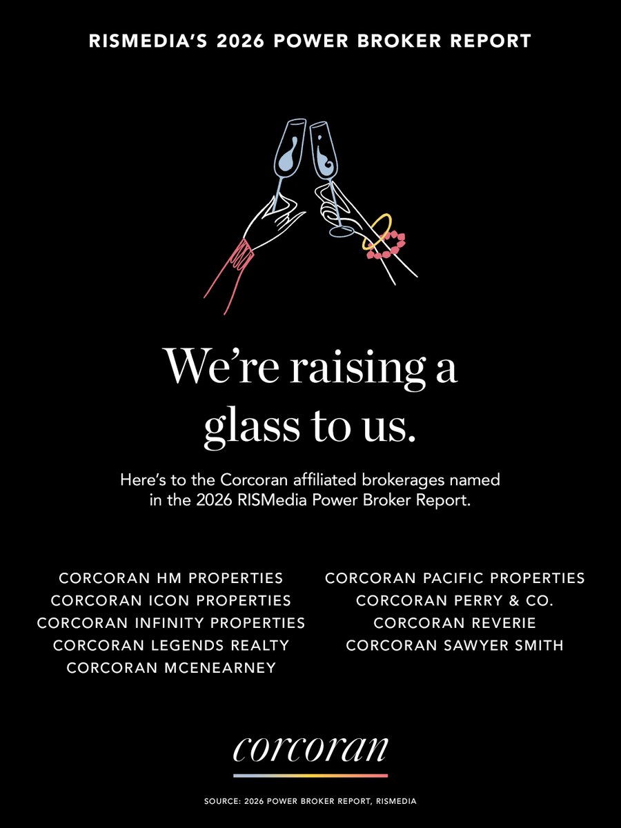 corcorangroup's tweet image. We’re celebrating our affiliates who earned a spot on the 2026 #RISMedia Power #Broker Report! 🌟 From the #Pacificcoast to the #midAtlantic, these teams continue to set the #realestate bar. ✨ Want the full list? 👀 Tap here: rismedia.com/power-broker-l… 👈
