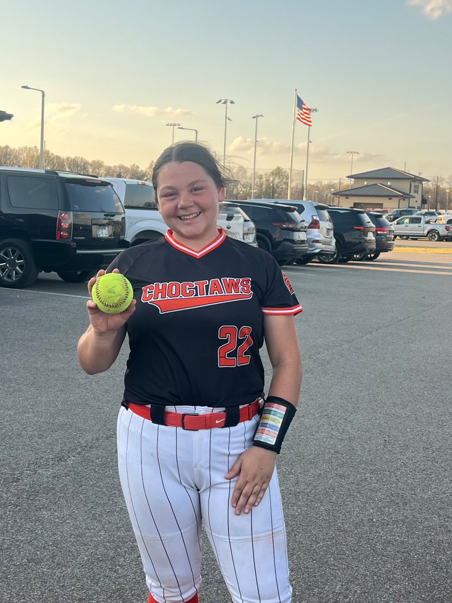 Our own <a href="/AllieAbles2028/">Allie Ables</a> , 2028 Catcher, putting up an absolute rocket into the wind in Dyer County’s district win over South Gibson.
