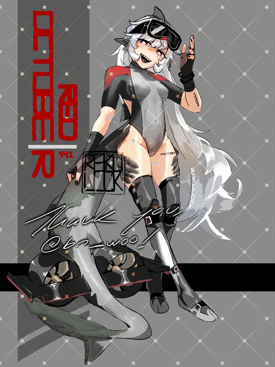 RakuLock's tweet photo. Thank you @bn_woo for working with me! Here's their original character's, "Red October", design illustration. https://t.co/KDI4IY2Pon