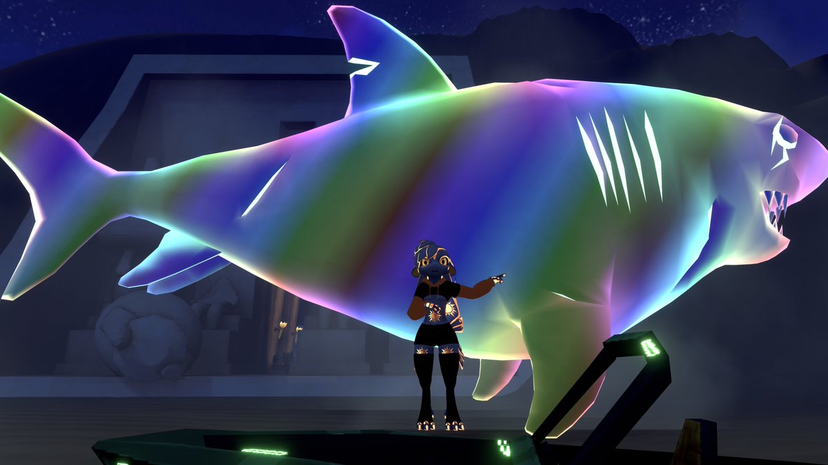 Did I really just fish this up?!
I don't know but I think I'm gonna need a bigger boat for this...

#Avali #Furry #VRChat