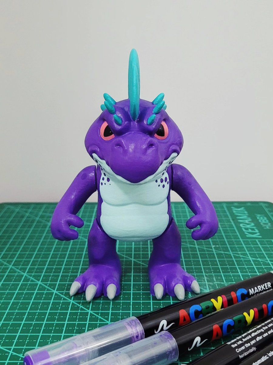 Arrogantosaurus's tweet image. #3dprinting #originalarttoy #toyart #kaiju #originalcharacter #arttoy #designertoy