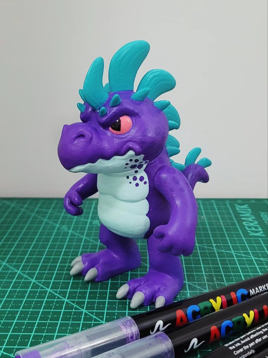 Arrogantosaurus's tweet image. #3dprinting #originalarttoy #toyart #kaiju #originalcharacter #arttoy #designertoy