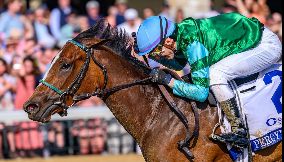 BH_AEberhardt's tweet photo. A toast to Percy Pool and Percy’s Bar with Luan Machado, winner of the @centralbankKY Ashland Stakes at @keeneland. The 3-year-old filly is trained by @colebrookstable and races for #HatCreekRacing and breeder @AirdrieStud #3yofilly #horsepower #KyOaksPrep #100points https://t.co/IXZRlyWgai