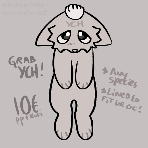 okitoxicc's tweet photo. grabs u ... ych 🤲

1⃣0⃣ eur -- any species, will be lined to fit your character !
(complex ocs + vrchat model refs will be extra! sorry :c )

rts appreciated 🫶💕 https://t.co/3zHpsHlYr1