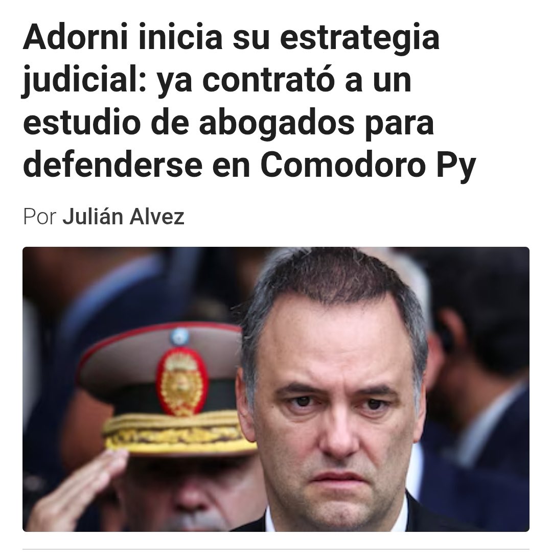 Diferencias: unos tienen que buscar abogados para defenderse en la Justicia porque no pueden explicar su patrimonio. Otros, vamos a la Justicia para denunciar a narcos y corruptos. #Adorni #corrupcion