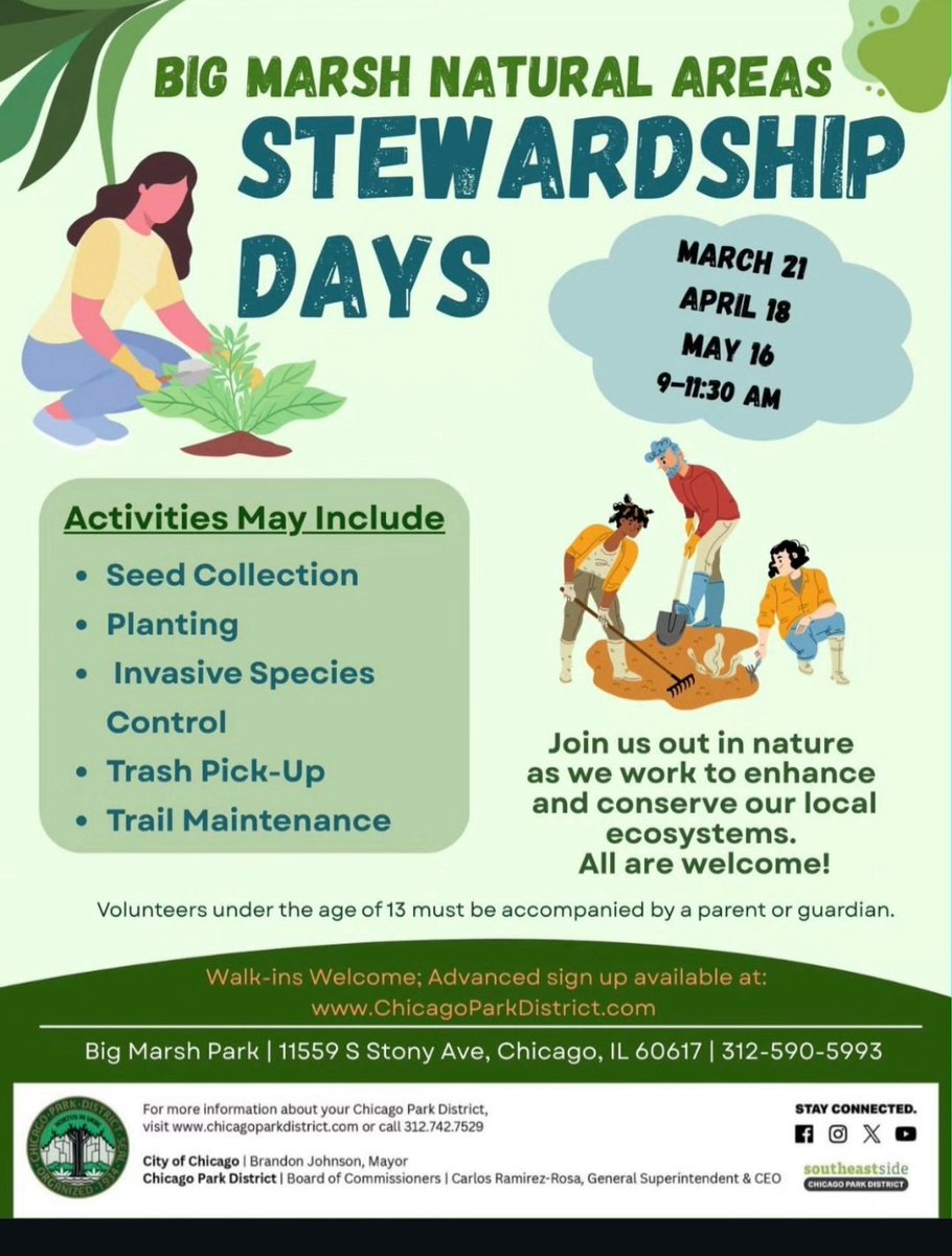 ChiOuterbelt's tweet photo. Want to Volunteer on the South Side?  Stewardship Day at April 18th.
#OuterbeltAlliance 
#BigMarsh
#OuterbeltTrail https://t.co/zCV7shFdVC