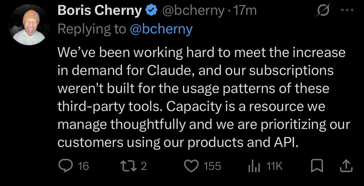 CastelloNoir's tweet photo. 🚨BREAKING: Huge news from @bcherny at @AnthropicAI about a new update!
This update is positioned alongside the recent usage spikes reported by the Claude Code community. 
What are your thoughts on this update? https://t.co/NmID7zTOqV