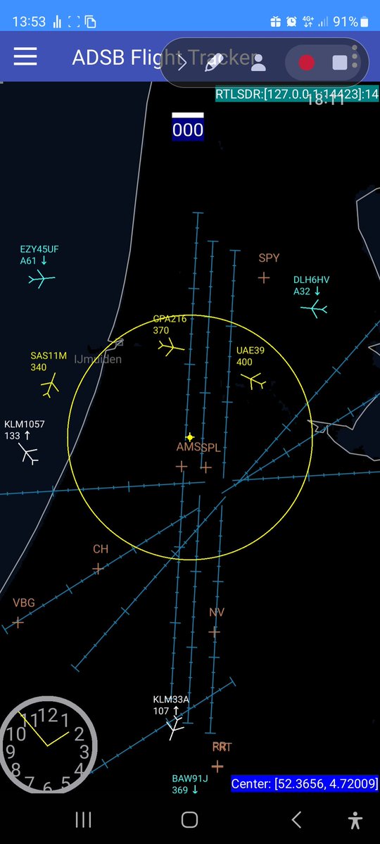 Didgemanjan's tweet image. My own RTLSDR receiving data, processed and shown by the app @ADSBFlightTrkr
A good test for when I go to #LFA7 #machloop in Wales 🏴󠁧󠁢󠁷󠁬󠁳󠁿.