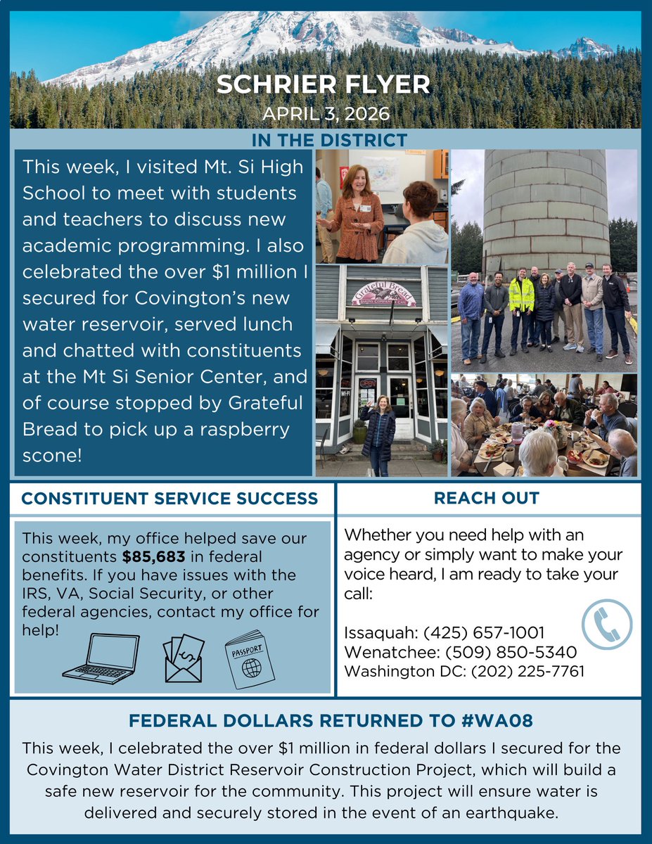 Rep. Kim Schrier, M.D. tweet media