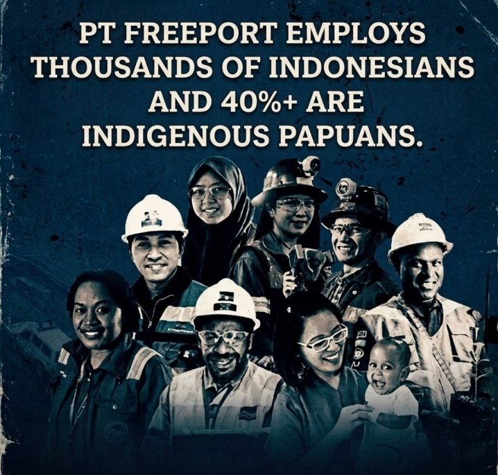 Ririn_Rizky's tweet image. Freeport is present with contributions that are directly felt by the community: creating jobs for indigenous Papuans, improving skills through job training, and encouraging the development of competent and competitive Papuan human resources

#FreeportIndonesia #PapuaIndonesia