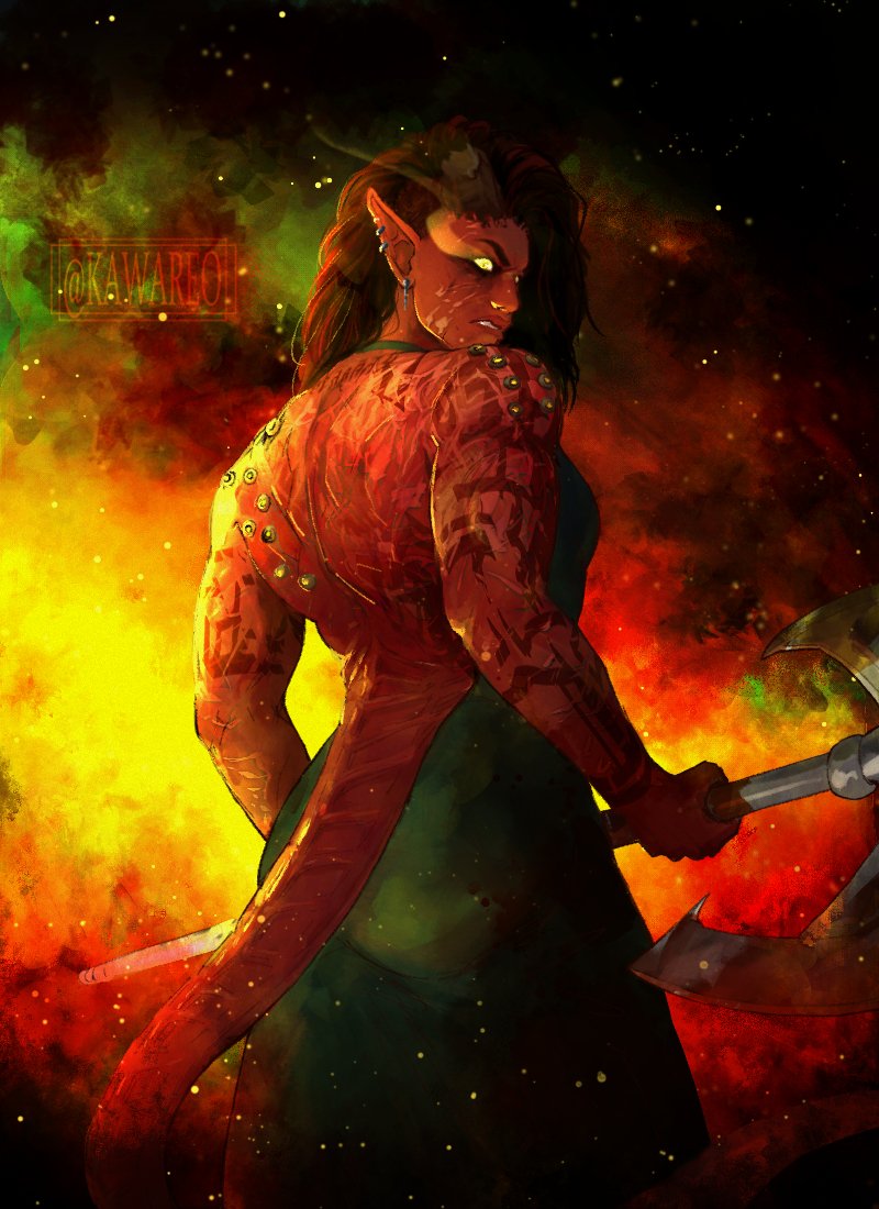 putting the barbarian in a dress too because why not
#bg3 #karlach #baldursgate3