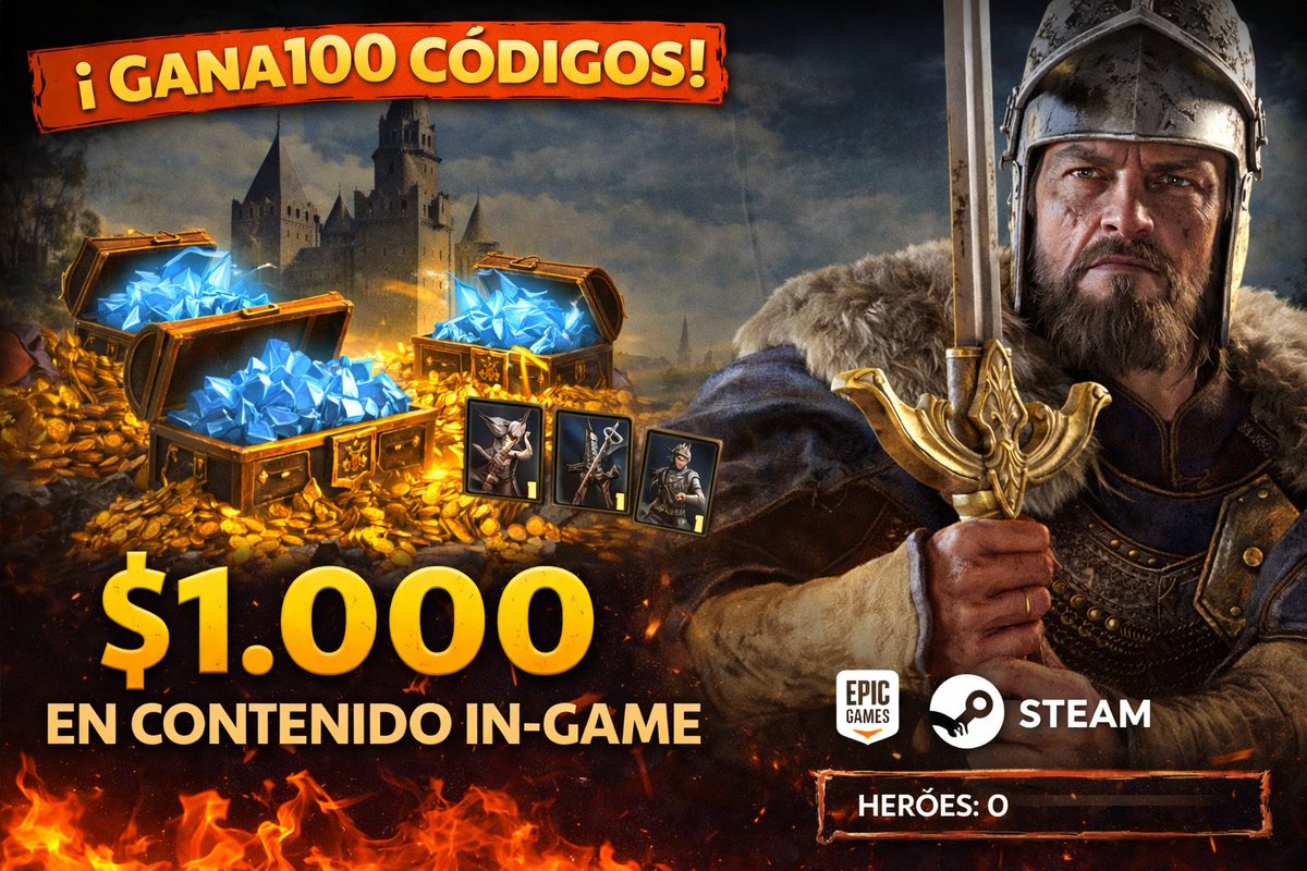 comuesp_'s tweet photo. 🎁 Sorteo @BLOCKLORDS

100 códigos de $10 en contenido in-game (💰 $1.000 total)

🎁 Incluyen recursos, llaves y un héroe para impulsar tu progreso ⚔️

📅 Finaliza 10 abril
🔗 https://t.co/RM3syK31Tp

#BLOCKLORDS #Steam #Gaming https://t.co/kcbmYHxLET