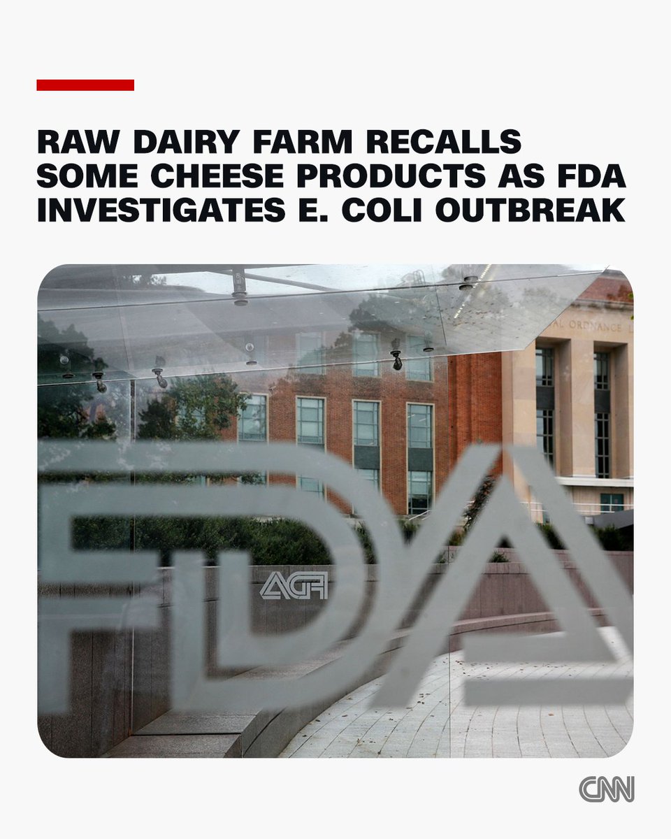 A California dairy producer that health authorities have been investigating amid an ongoing outbreak of E. coli is recalling some of its raw cheese products, after initially refusing to do so. cnn.it/4v0YP66