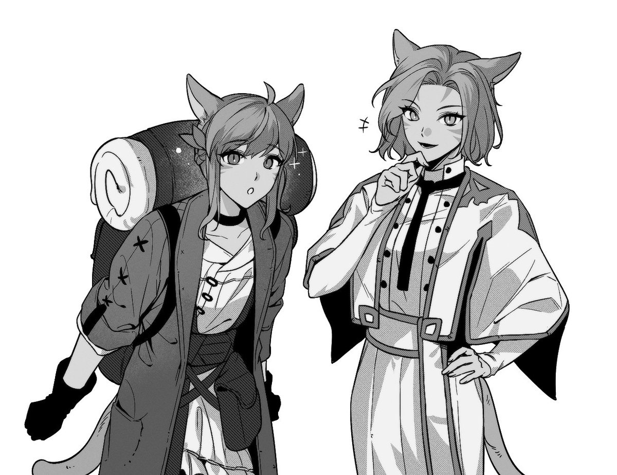 Terra_FF14's tweet photo. 야나즈카랑 야아데브 너무 좋아!!! 
야슈톨라의 반려인 테라를 보러온 자매들이에요~

커미션 출저: https://t.co/UIhFfd2Xgh https://t.co/yFKsLUR5L1