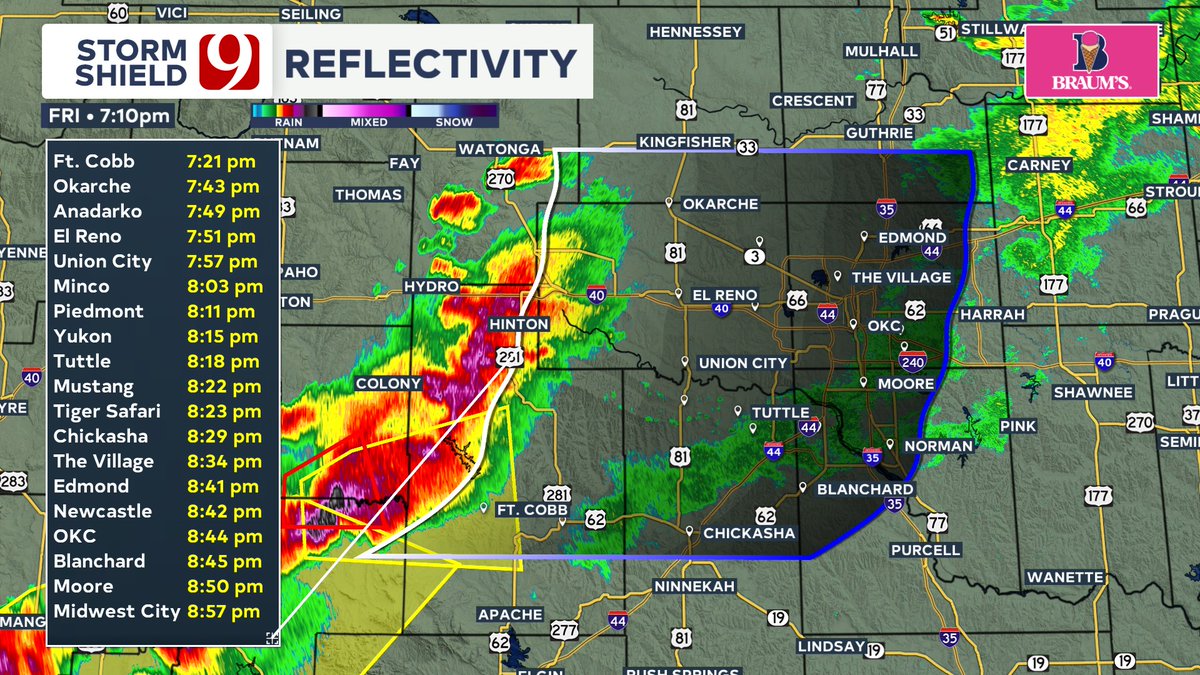 Radar Snapshot 7:10 PM - Strong to severe storms to the west and ...