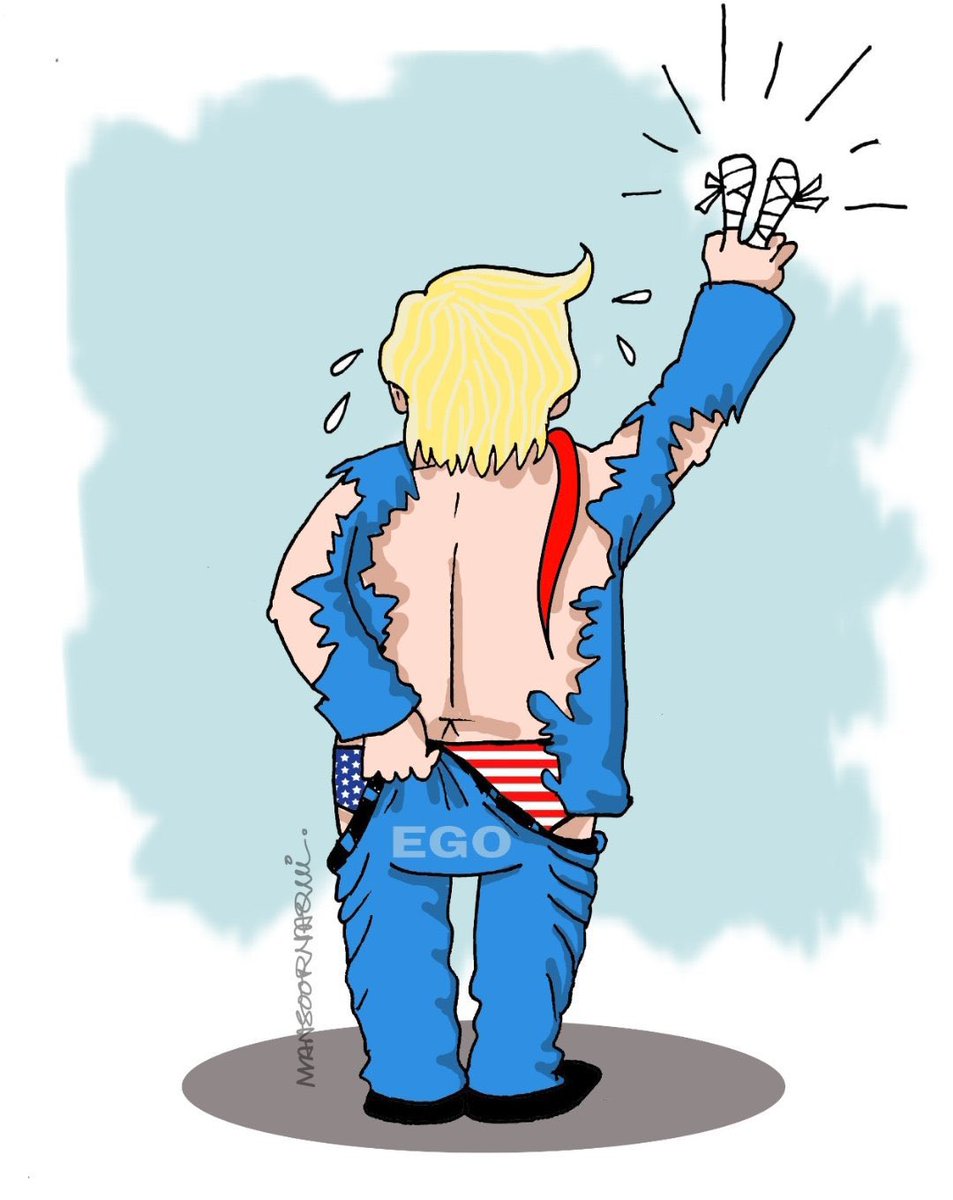 Egosu yüzünden dünyayı ateşe attı..
Kral çıplak,kral kıçını kurtarmanın telaşında..

Yüz karası #trump