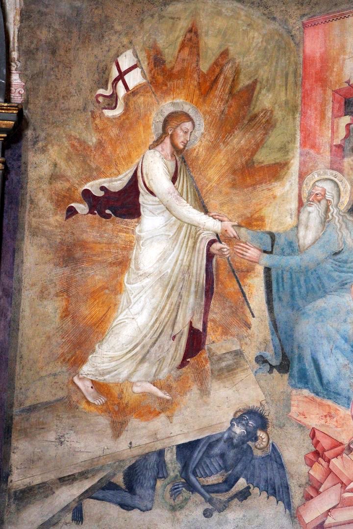 PrayTheRosary's tweet photo. The Harrowing of Hell  

Catholic doctrine, as professed in the Apostles’ Creed — “He descended into hell” — teaches that after His death on the Cross, Jesus’ soul, united to His divine Person, descended into the abode of the dead (Sheol/Hades).  

This was not the hell of eternal damnation. It was the waiting place of the righteous souls who had died before Christ: Adam and Eve, Abraham, Moses, the prophets, and all the just of the Old Testament. They were not tormented, yet they were deprived of the beatific vision of God, longing for the promised Redeemer.

There, Christ came not as one who suffers, but as Conqueror and Savior.  

He proclaimed the victory of His Passion and Resurrection. He “preached to the spirits in prison” (1 Peter 3:19), broke the gates of death, and led the holy souls in triumph into the glory of Heaven — the first fruits of the Redemption.

The Harrowing of Hell: the moment when death itself was harrowed, emptied, and defeated forever.