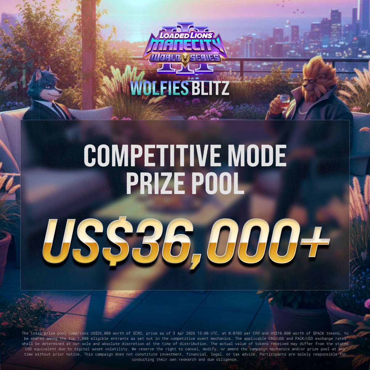 The Wolfies Blitz is officially over, with a final prize pool of US$36,000+! 🤑
A huge shoutout to everyone to battled it out on the leaderboard.

The next battle is around the corner, start preparing 👉 app.mane.city (desktop only)