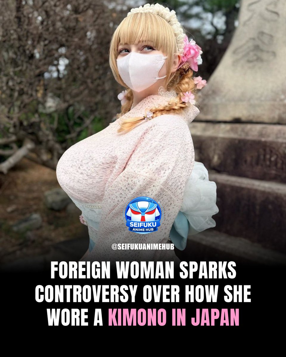 Alice, a foreign woman in Japan, sparked a debate over how she wore a kimono. Some criticized her look, others were curious.

More photos of her > vocesabianime.com/en/foreign-wom…
