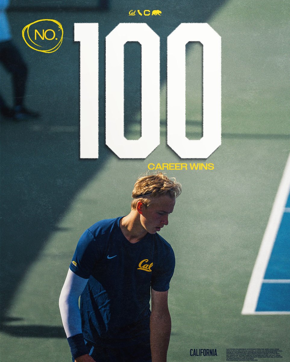 CalMensTennis's tweet photo. WELCOME TO THE 💯 WIN CLUB‼️

With an upset win over No. 11 NC State Duo of Borisiouk/Leroux, Timofey Stepanov wins his 100 collegiate match, alongside Alex Aney.

#GoBears https://t.co/qR2ELuTRAU