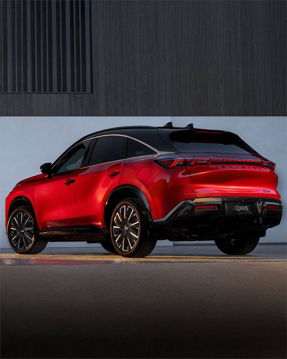 INFINITIME's tweet photo. COMING SOON
A design that leaves a lasting impression.

From its striking rear signature to its flowing fastback silhouette, the INFINITI QX65 is crafted to be remembered, from every angle.

Expected availability by end of 2026. Specs may vary from one region to the other. https://t.co/fCAEgkRbJf