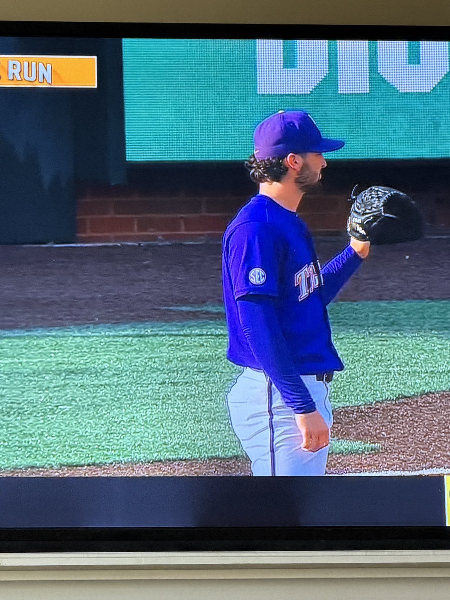 huntermaness's tweet photo. You know @LSUbaseball has some NIL when they got Tony Vitello on the bump against @Vol_Baseball https://t.co/N3KQdIZirF